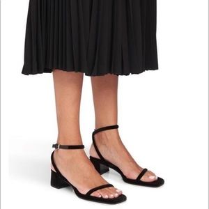 The Row Kate Velvet Black Sandals size 36 1/2